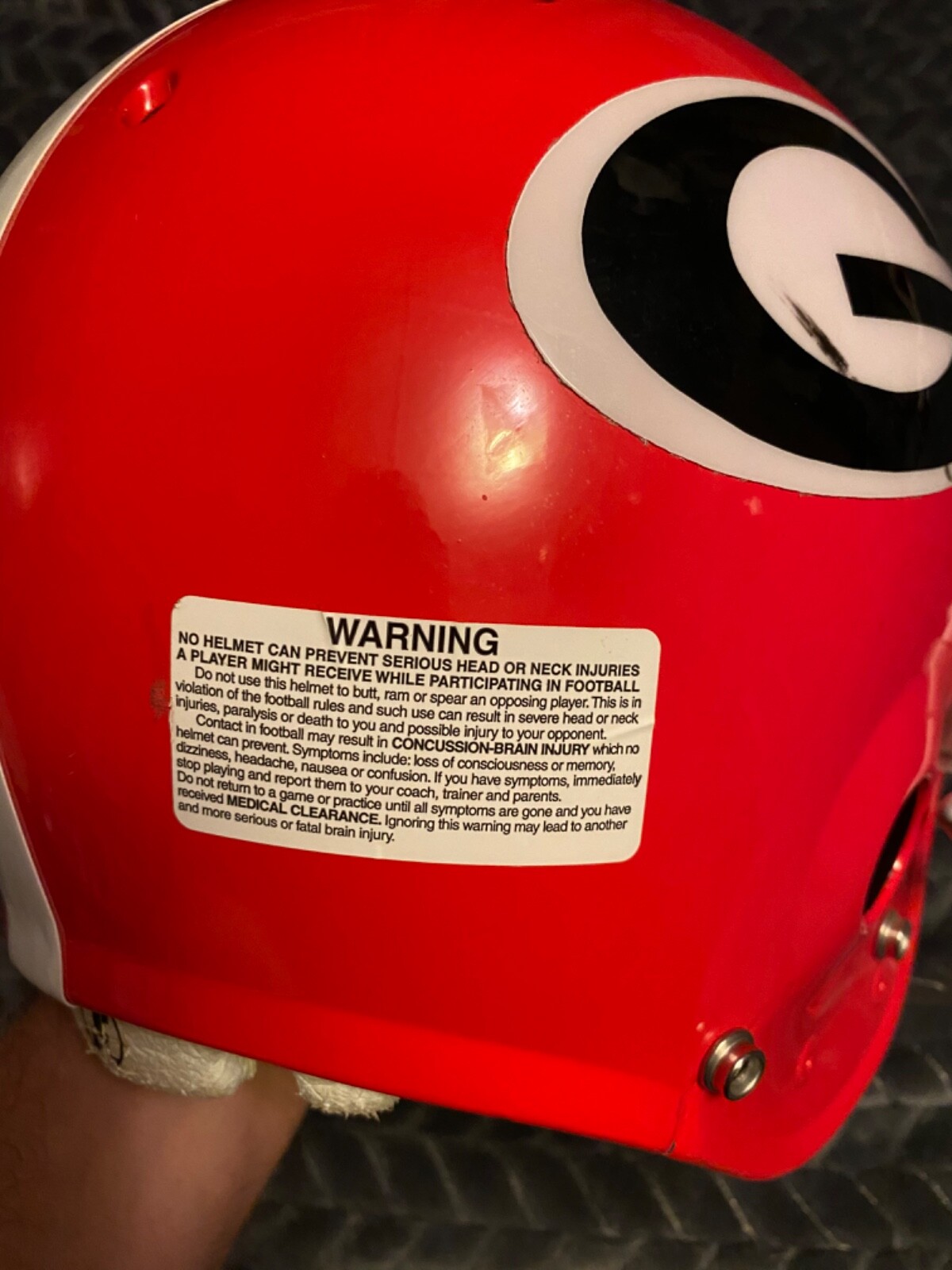 University of Bulldogs game used football helmet. eBay