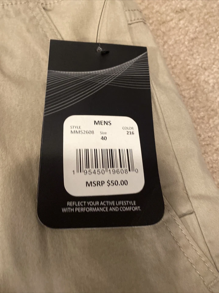 Mens Swiss Alps Shorts Life Without Limits Beige Khaki NWT Size 40 $50 - Image 3 of 4