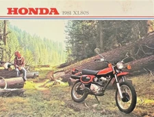 1981 Honda XL80S XL 80 double-sided sales brochure-literature-poster Original