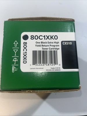 Lexmark 80C1XK0 One Black Extra Hi-Yield Return Program Toner Cartridge