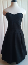Express Black Strapless Fit&Flare Dress Sweetheart Neckline Cocktail Party Small
