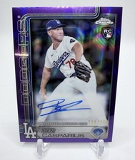 Ben Casparius 2025 Topps Chrome Purple Refractor Auto /250 LA Dodgers Rookie