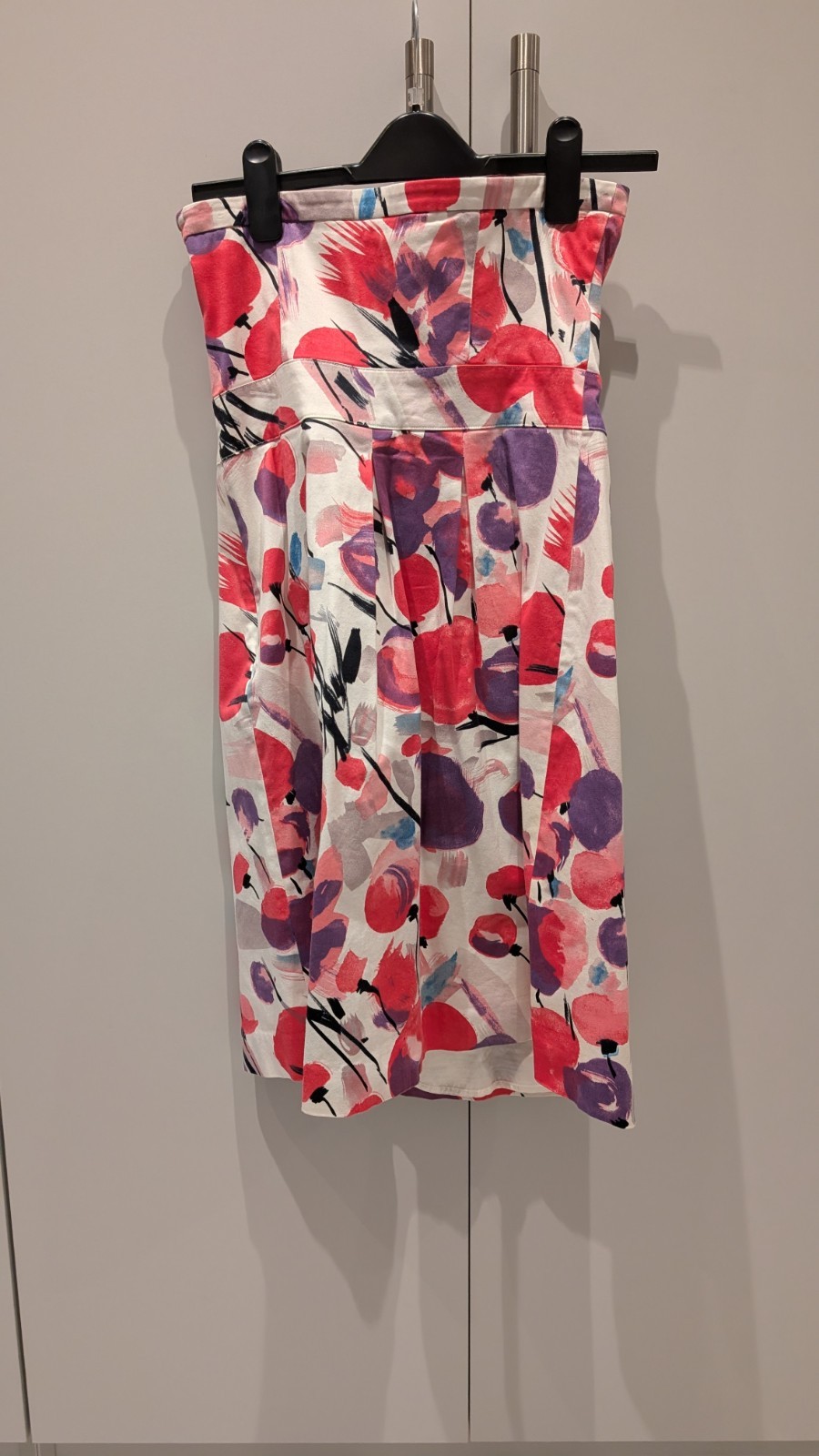 Coast Strapless Floral Fit & Flare Knee Length Dress Size 12 Cotton 3