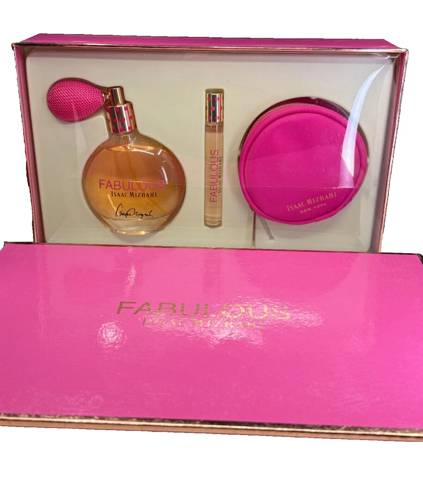 Fabulous By Isaac Mizrahi Eau De Parfum Spray, Rollerball y Monedero Set Nuevo en Caja Foto 2 de 4