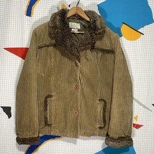 Veste Bomber Vintage L.e.i. En Velours Côtelé Beige/marron - Taille L - Occasion Très Bon état - Style Rétro
