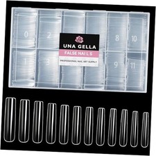  Extra Long Tapered Sqaure Nail Tips Full Cover XXL Straight Square Full Cover