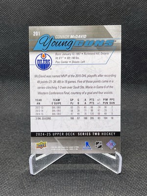 CONNOR MCDAVID 24-25 UD SERIES 2 YOUNG GUNS RENEWED #201 Edmonton