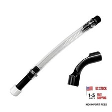 Racing Fuel Jug Hose with Bender, 14" Transparent Gas Can Fuel Filler Hose