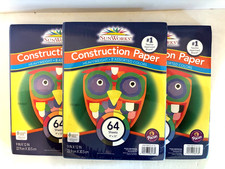 SunWorks Heavyweight Construction Paper- 9" X 12" Sheets/ 64 Sheets/Pkg.- NEW