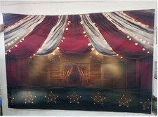 Red Circus Tent Backdrop Carnival Night Theme Party Photo Background Banner