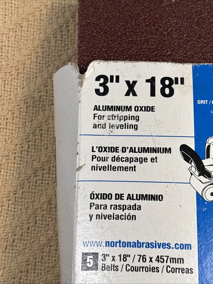 Norton Abrasives  Sanding Belt 1 Pack Of 5 Aluminum Oxide,50 Grit Coarse - Image 2 of 4