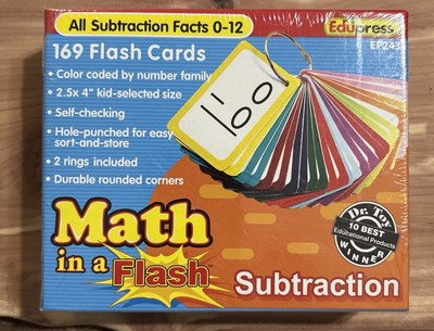 Math in a Flash Subtraction flashcards Teacher Created Resources Edupress EP2431