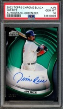 2022 Topps Chrome Black #JRI Jim Rice Autograph-Green Refractor PSA 10 0899