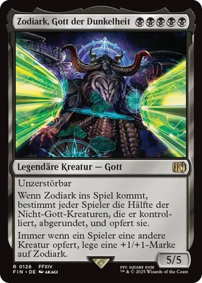 MTG Magic the Gathering Final Fantasy Zodiark Gott der Dunkelheit 128 rare