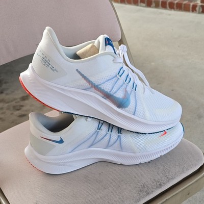 Nike Quest 4 White Blue Red Men's Low Top Sneakers DA1105-101 2022