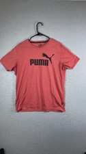 Puma Shirt Mens Large Red Graphic Logo Short ...