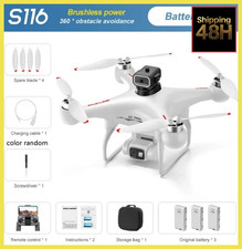 S116 MAX Drone Professional with 3 Batteries 8K Dual Camera Optical Flow Brushle