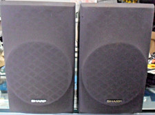 Coppia di CASSE in LEGNO 2 VIE SHARP CP-XL530H 10W - 4 OHMS USATE FUNZIONANTI