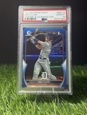 PSA 10 MAX CLARK 1st 2023 Bowman Chrome Draft BLUE REFRACTOR/150 RC GEM MINT