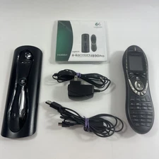 Logitech Harmony 890 Pro Remote Control w/ Charger & Base *NEEDS BATTERY*WORKS