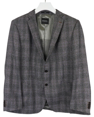 DIGEL Modern Blazer Mens (UK) 50 Lined Grey Patterned Single Breasted