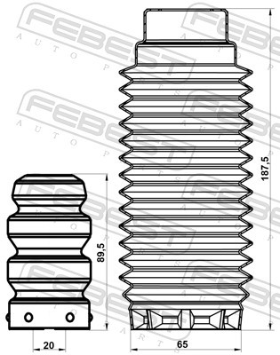 STAUBSCHUTZSATZ STOßDÄMPFER PGSHB-308F-KIT FÜR CITROËN DS4/DS5/DS3Convertible - Bild 3 von 7