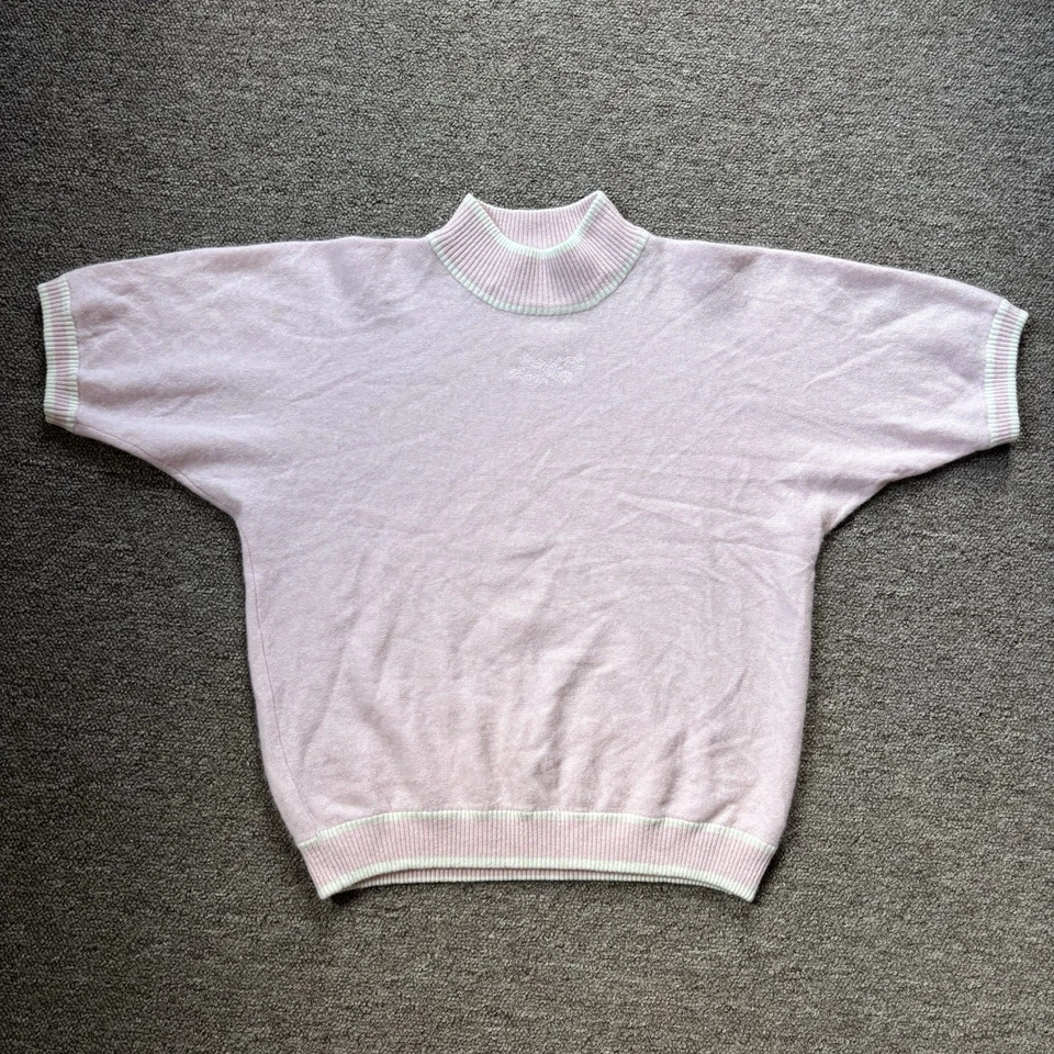 Винтажный Jason Maxwell комплект коротким рукавом большой свитер и XL юбка розовый шерсти Angora - Изображение 2 из 4