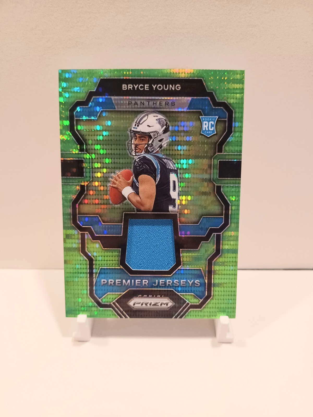 2023 Panini Prizm - Premier Jerseys Bryce Young #PJ-BY Neon Green Pulsar...