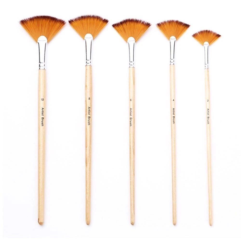 Set 20 Pennelli Per Pittura Artisti – Acrilico, Olio, Acquerello – Manico Corto In Legno Blu, Setole In Nylon