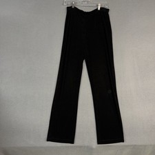 Chicos Travelers Pants Womens 1/8 Black Straight Slinky Stretch Pull On Acetate