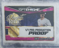 Leaf Optichrome Prospect Relic Autograph Jace Laviolette 1/1 Pre-Production Pro…