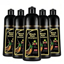 Black Hair Dye Shampoo Natural Instant 3 in 1...