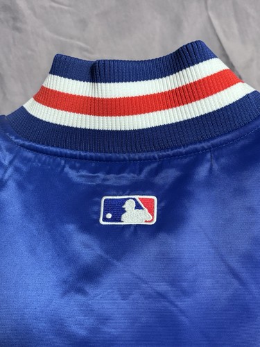 Chaqueta de satén Majestic Chicago Cubs XL de colección 2008 MLB Dugout Bomber Varsity Hombres - Imagen 8 de 15