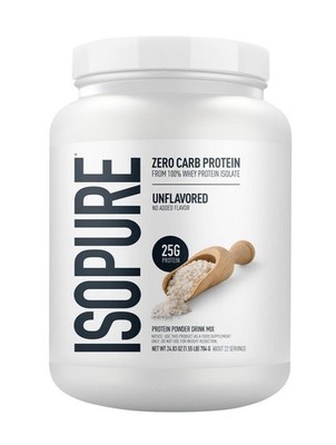 Isopure Zero Carb Protein, Unflavored, 25g Protein, 1.5 lbs Whey Protein Isolate