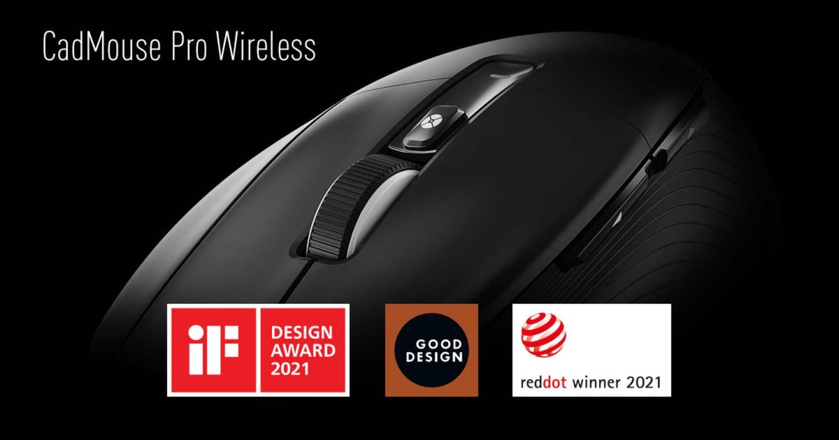 Dconnexion CadMouse Pro Wireless - 3DX-700116 - Ergonomic CAD