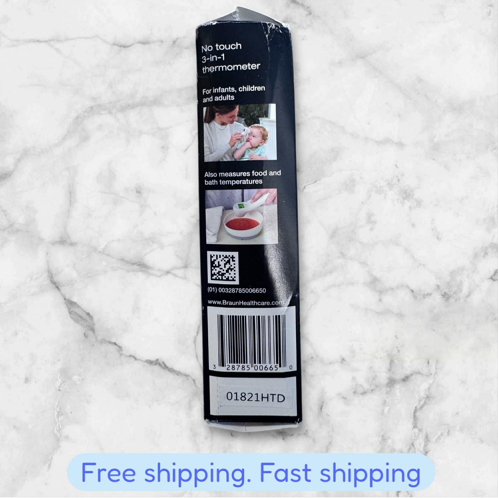 Braun BNT100US No Touch 3-in-1 Thermometer Forehead Liquid Food Temperature NEW