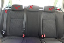 NUR LEHNE Fabia 5J 5itz Sitze hinten Rückbank Rücksitzbank 3 Punkt Gurt Isofix