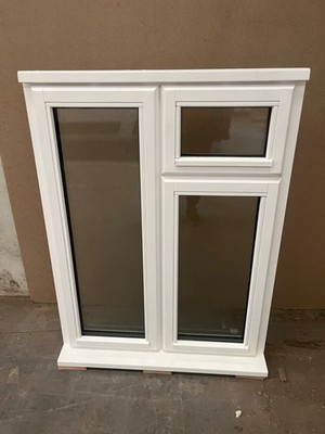 Krypton gefüllt dreifach verglast Fenster grundiert Nadelholz 910 mm breit x 1195 mm hoch