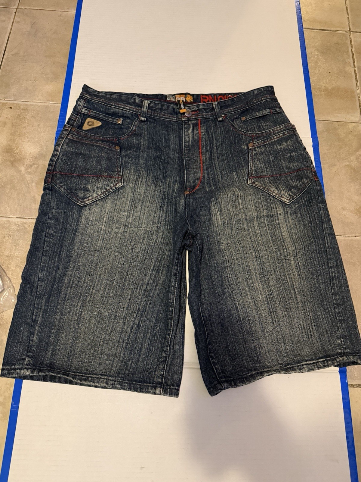 Vintage Akademiks Skater Baggy Y2K Jean Denim Shorts … - Gem