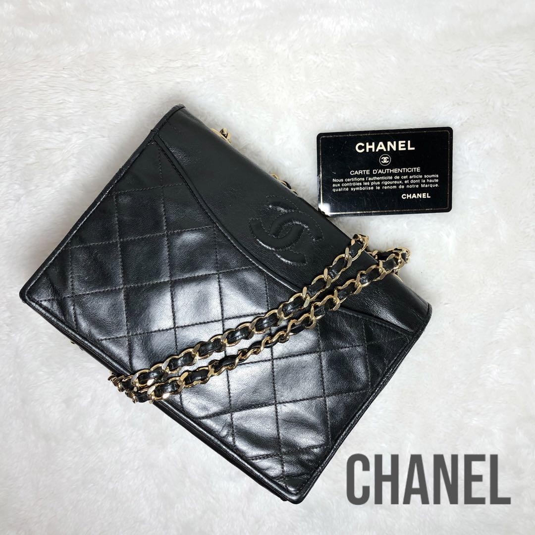 Chanel Black Lambskin Coco Mark Matelasse Shoulder Bag-image