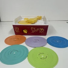 1971 Vintage Fisher Price Music Box Record Player #995 w/ 5 Records Complete