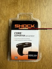 Mens XXL Shock Doctor Core Athletic Supporter with Cup Pocket,Black, Waist 39-43