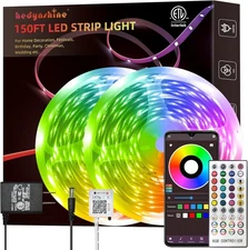 150ft LED Strip Lights RGB Color Changing by 40key Remote and LED Strip Ligh...