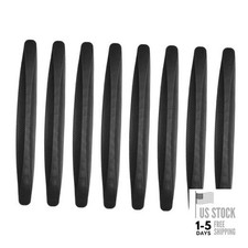 8pcs Car Bumper Guard Strip Anti-Collision Anti-Scratch Bumper Protector Black