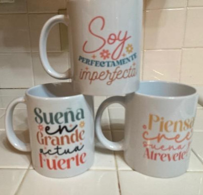CREATIONS BY LOREN 11oz Spanish Motivation Mugs/Tazas De Motivacion En Espanol