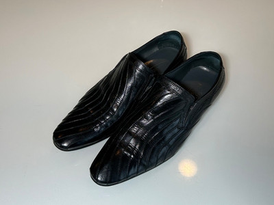 Brooman Shoes Men's Size 10 Leather Style Slip on Black