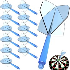 Dart Flights 12er Set mit Schäfte Softdart F...