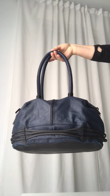 DIESEL Vintage Leather Shoulder Bag Avant Garde Industrial Goth