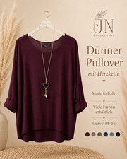 Damen Pullover Herzkette Made in Italy dünn ...