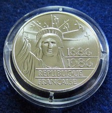 1986 FRANCE - 100 FRANCS - 100 YRS. OF STATUE OF LIBERTY - .9 Oz PIEDFORT SILVER 11.82 per troy oz